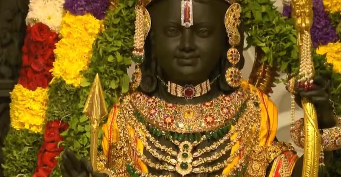 First Images of Ram Lalla at Ayodhya Ram Mandir